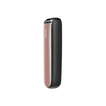 Vista lateral del accesorio Panel Frontal para Ploom Aura en color Rose Gold.
