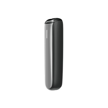 Vista lateral del accesorio Panel Frontal para Ploom Aura en color Lunar Silver.
