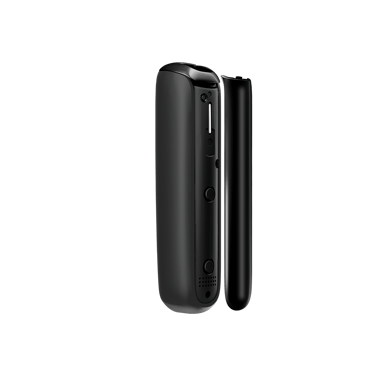 Vista lateral del panel frontal para Ploom Aura en color Jet Black, separado del dispositivo.