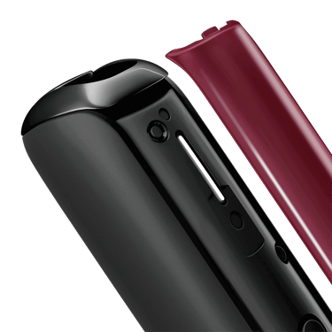 Primer plano del panel frontal Dark Orchid para Ploom Aura, separado del dispositivo.