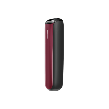 Vista lateral del accesorio Panel Frontal para Ploom Aura en color Dark Orchid.