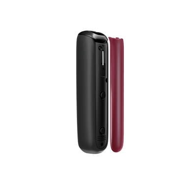 Vista lateral del panel frontal para Ploom Aura en color Dark Orchid, separado del dispositivo.