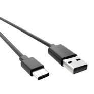 Cable de carga tipo C Ploom X Advanced negro - plano cenital
