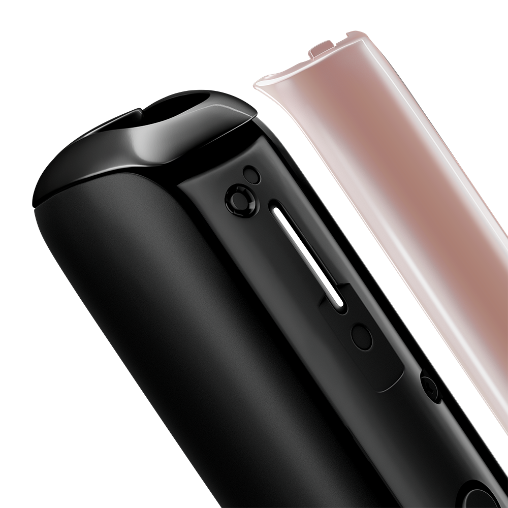 Primer plano del panel frontal Rose Gold para Ploom Aura, separado del dispositivo.