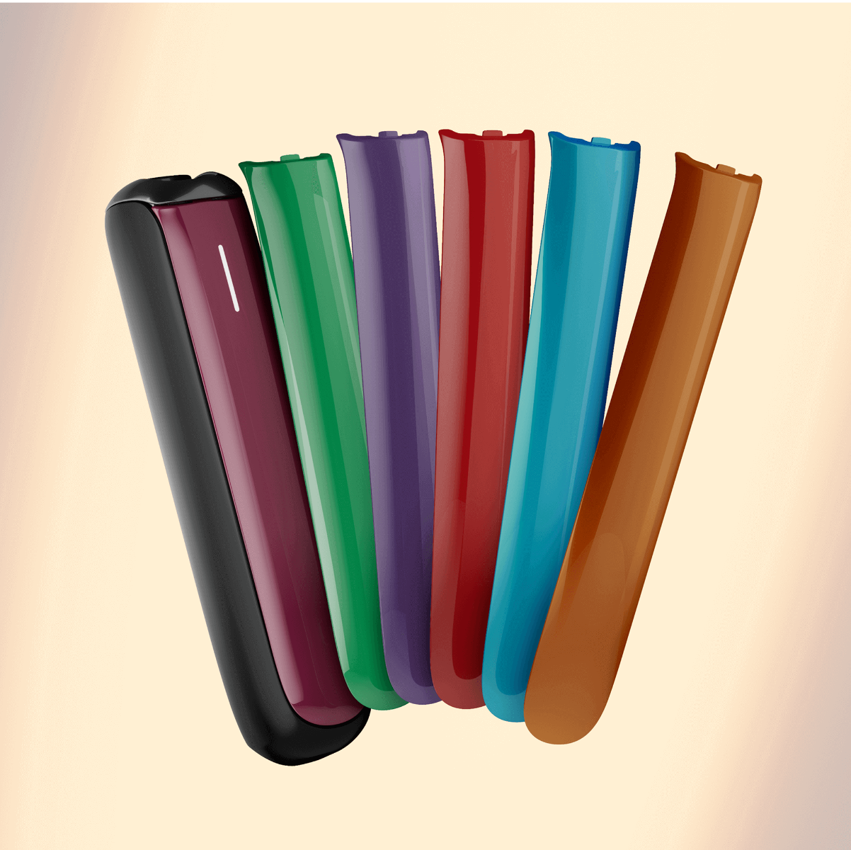 Panel frontal Ocean Blue para Ploom AURA y otros paneles frontales de diversas variantes de color.