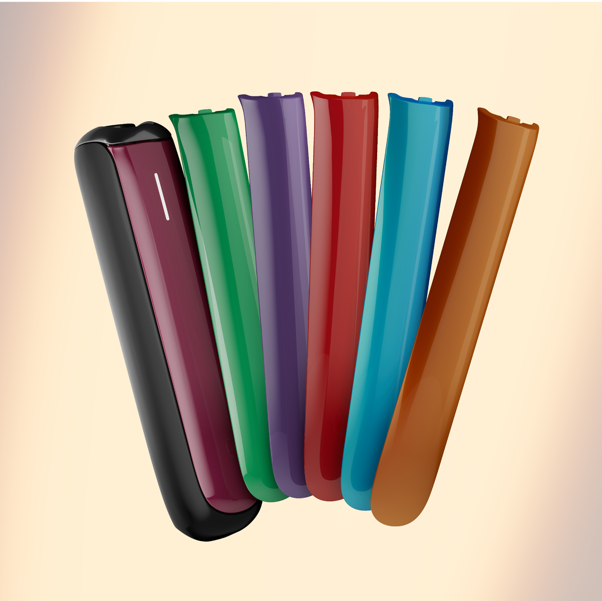 Panel frontal Dark Orchid para Ploom AURA y otros paneles frontales de diversas variantes de color.