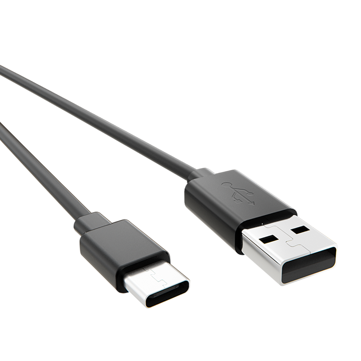 Cable de carga tipo C Ploom X Advanced negro - plano cenital
