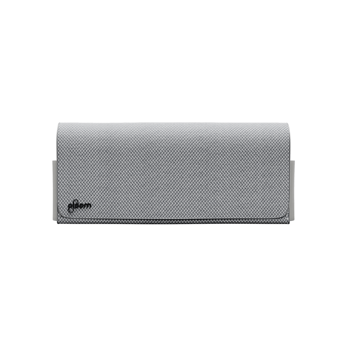 Vista frontal estuche de transporte de tela Grey Ploom X Advanced
