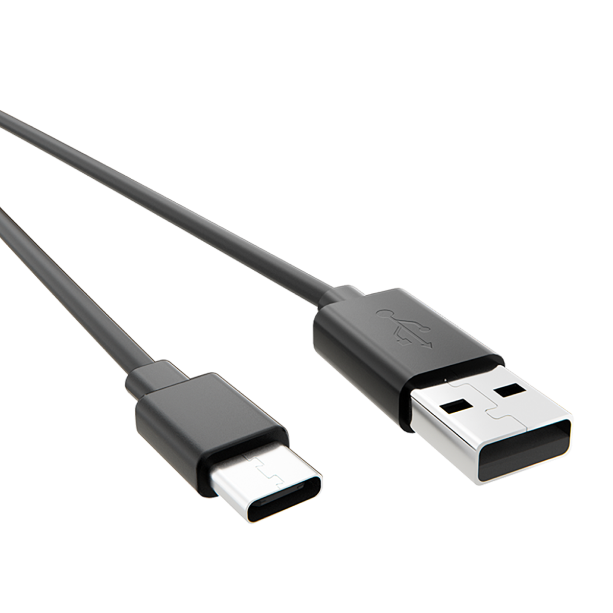 Cable de carga tipo C Ploom X Advanced negro - plano cenital
